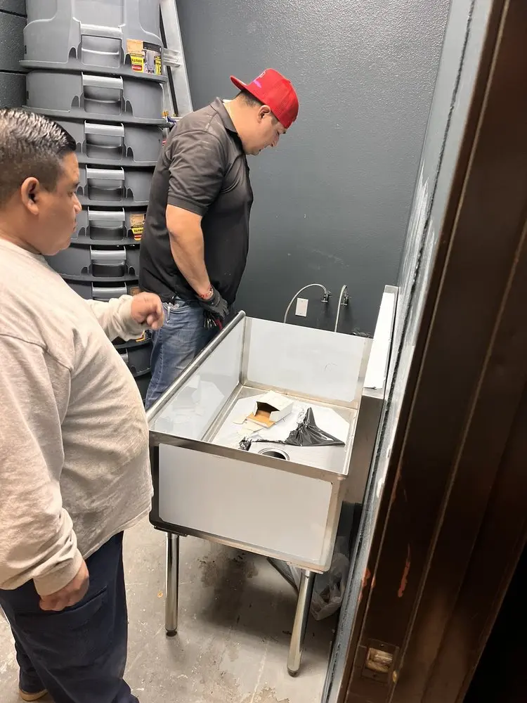 Commercial plumbing and sink installation in New Paris